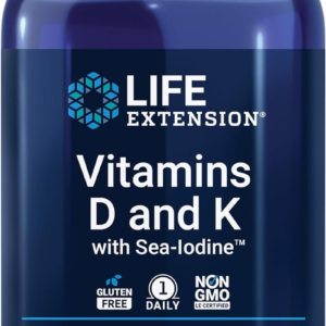 Life Extension, Vitamins D and K with Sea-Iodine, 60 Capsules